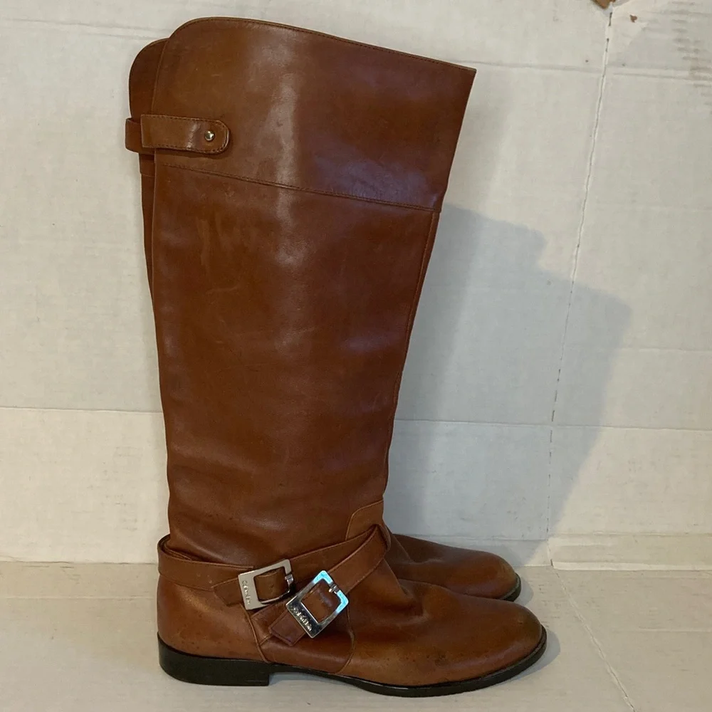 Calvin Klein Woman Brown Knee high Boots Size 7.5